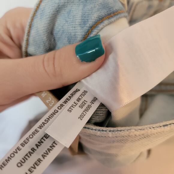 Madewell Light Wash High Rise Curvy Perfect Vintage Straight Leg Jeans Size 23 - Picture 4 of 11